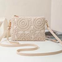 Borsa donna ragazza con ricamo pizzo bianco moda