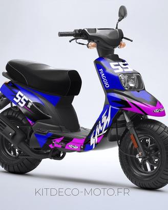 Kit grafiche MBK Booster(2004-2018)-Craft blu/pink