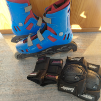 Rollerblades n.41/42 con polsiere e gomitiere