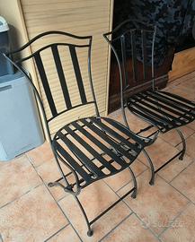 Sedie design ferro battuto pieghevoli