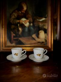 Set tazzine in porcellana bianca