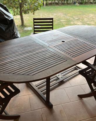 Tavolo+ 4 sedie in legno teak