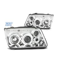 FARI PER VOLKSWAGEN VW BORA 98-05 ANGEL EYES CROMA
