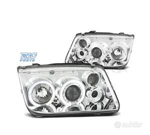 FARI PER VOLKSWAGEN VW BORA 98-05 ANGEL EYES CROMA