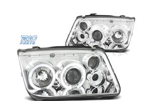 FARI PER VOLKSWAGEN VW BORA 98-05 ANGEL EYES CROMA