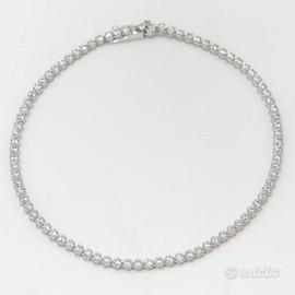 Bracciale oro bianco 18 kt tennis di zirconi A.161