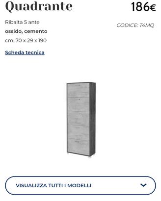 scarpiera ribalta 5 ante