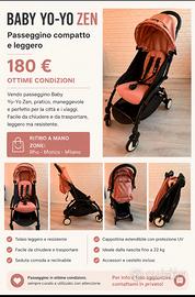 Passeggino baby zen yoyo corallo