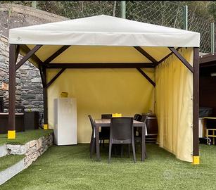 Gazebo in legno 327 x 327 cm
