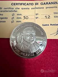 Medaglia Papa Giovanni XXIII 1881-1981 ag 999