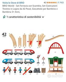 Set ferrovia con scambi Brio