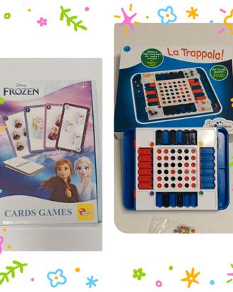 2 Giochi :Frozen Cards Games e Gioco \"La Trappola