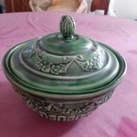 Ciotola coperchio ceramica verde