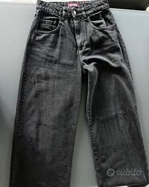 ICON DENIM – POPPY Jeans wide leg grigio scuro –