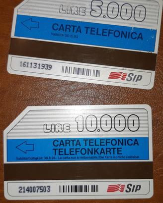 carte telefoniche vintage rare