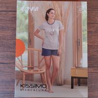 Pigiama corto donna Kissimo Biancaluna NUOVO XL