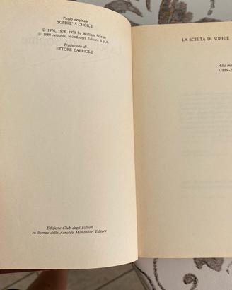 Romanzo la scelta di sophie Styron
