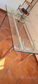 Tavolo in vetro temperato allungabile