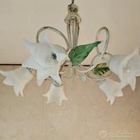 Lampadario con 2 applique da comodino 