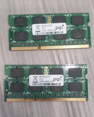 Coppia di memoria da 2gb di Ram DDR3 - Totale 4gb