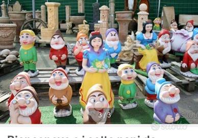 BIANCANEVE E I SETTE NANI (H72 CM e H43)