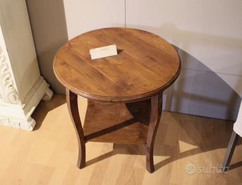 Tavolino tondo in noce