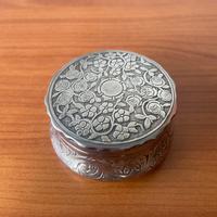 Scatolina portagioie vintage metallo argentato