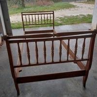 Letto vintage anni '60 in legno massello