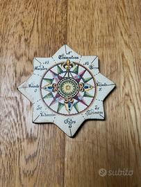 Rosa dei Venti in Ceramica di Erice Ericina Artigi