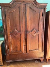 Armadio 2 ante legno massello noce Piemonte Luigi