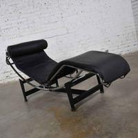 Chaise Longue pelle nera