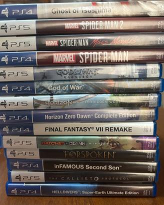 Lotto di 14 giochi PS4/PS5