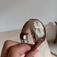 orologio uomo quadrante bec cinturino in cuoio  