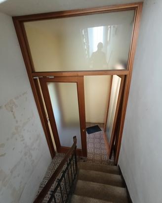 porta doppia scorrevole noce