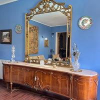Credenza buffet in legno massello e piano in marmo
