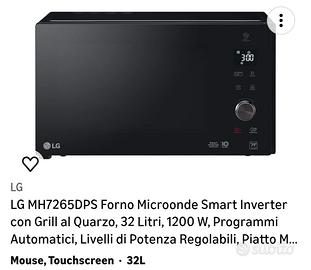 LG MH7265DPS Forno a Microonde Smart Inverter con