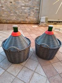Coppia damigiane vetro 25 litri 