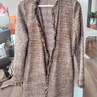 Cardigan Zara con lamé dorato 