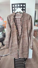 Cardigan Zara con lamé dorato 
