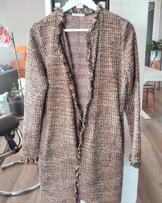 Cardigan Zara con lamé dorato 
