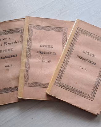 Rarissimo Trittico "Opere Piemontèise" V.A. Peyron