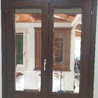 Finestra 2 ante in Mogano