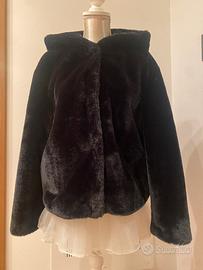 Ecopelliccia nera donna