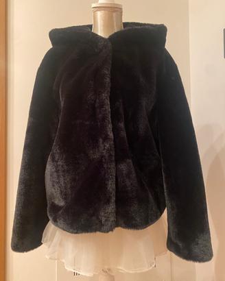 Ecopelliccia nera donna