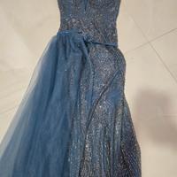 abito cerimonia azzurro 