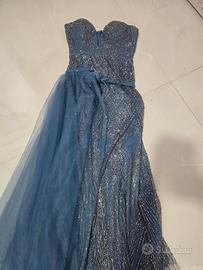 abito cerimonia azzurro 