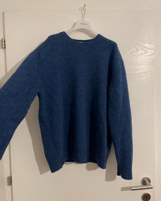 Maglione Blu Lana Donna Benetton