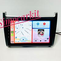 Autoradio 9'' Carplay Android 13 8+256Gb Per Polo