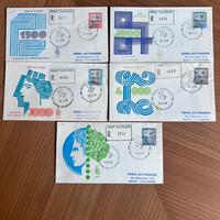 5 buste fdc venetia alti valori 1978 1979