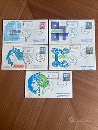 5 buste fdc venetia alti valori 1978 1979